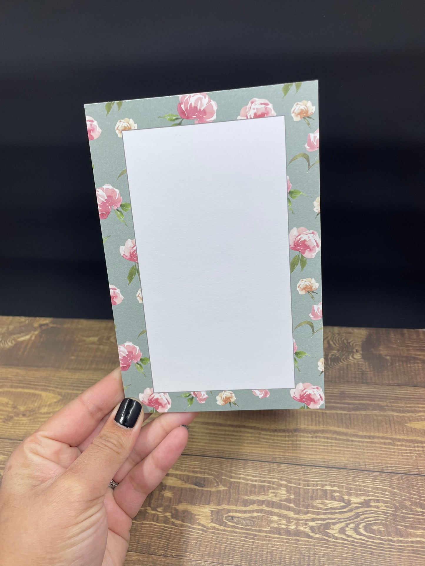 Notepad - Turquoise Floral Watercolor