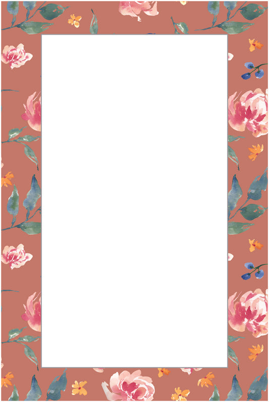 Notepad - Rust Floral Watercolor