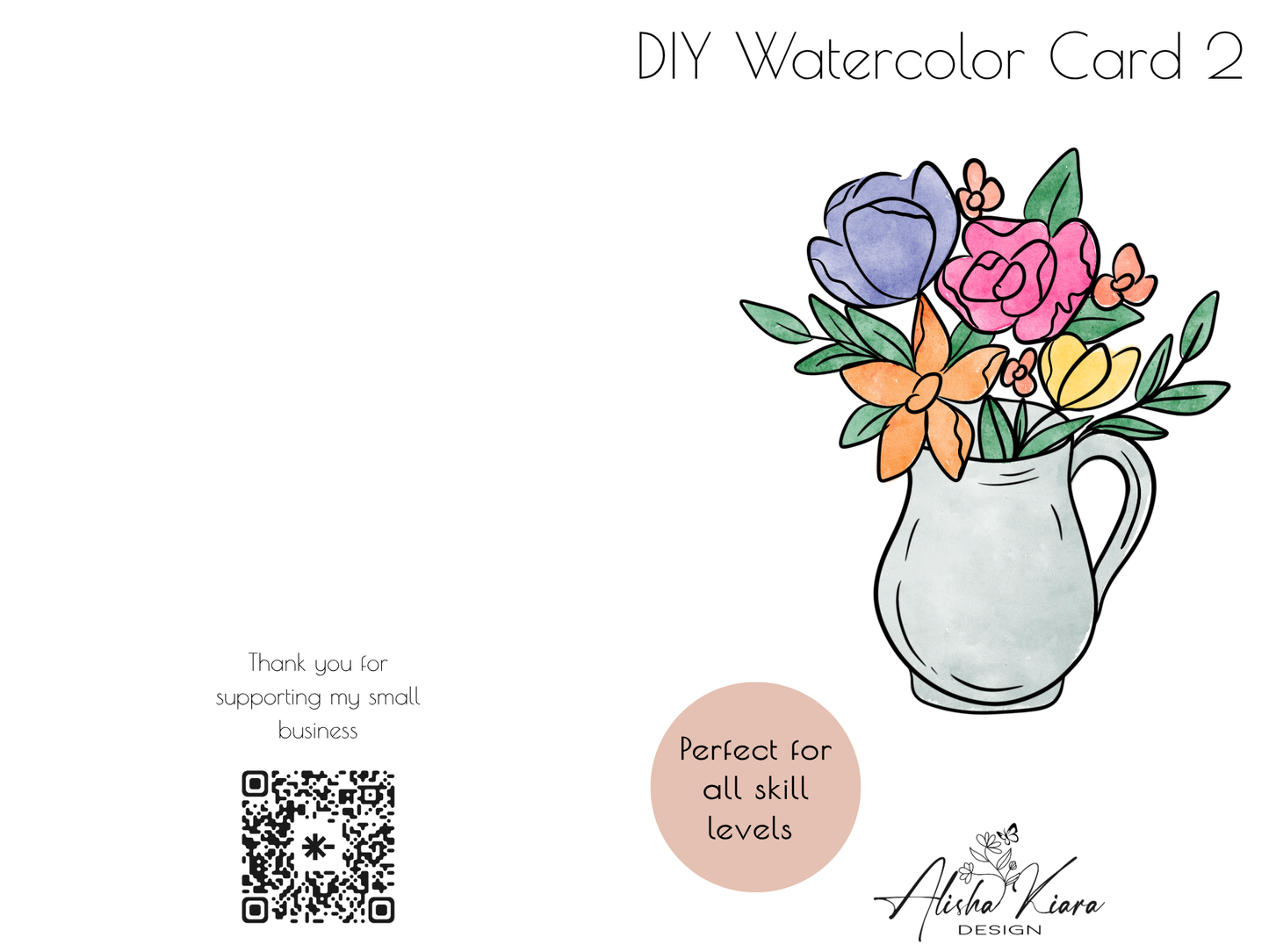 DIY watercolor card kit