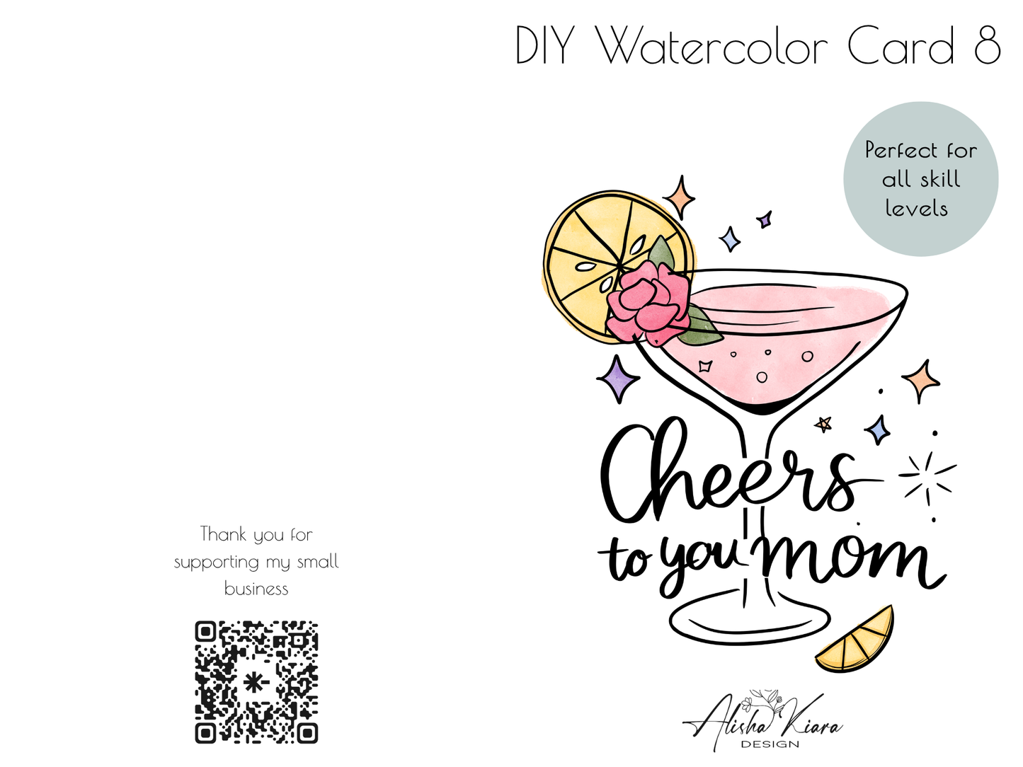 DIY watercolor card kit