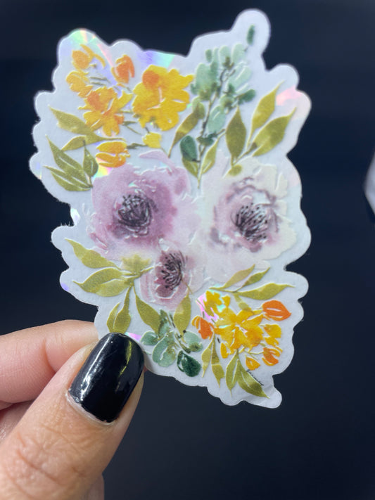 Sun Catcher - Purple Floral Watercolor