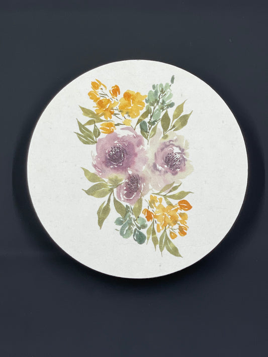 Coasters - Purple Floral Watercolor